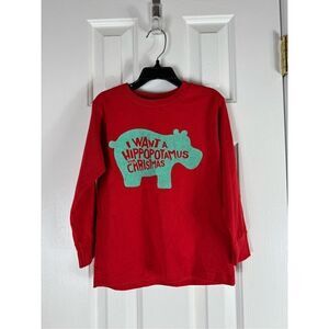 NWOT Red Hippopotamus Boys Shirt Size 5/6